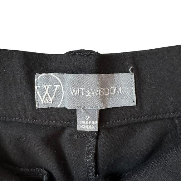 Wit & Wisdom New Women's Cropped Trouser Pants Black Size 2 Minimalist Classic - Picture 7 of 9